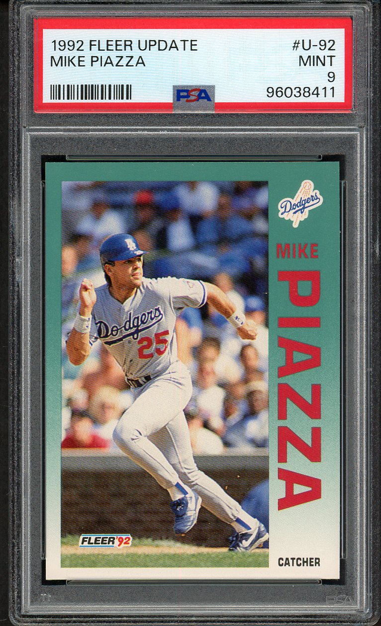 1992 Fleer Update #U92 Mike Piazza Dodgers PSA 9 MINT 562023