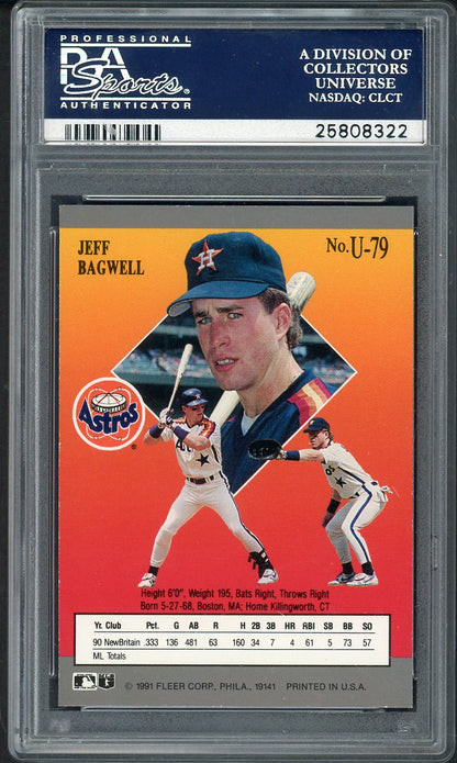 1991 Fleer Ultra Update #U79 Jeff Bagwell Astros PSA 10 GEM MINT 562024