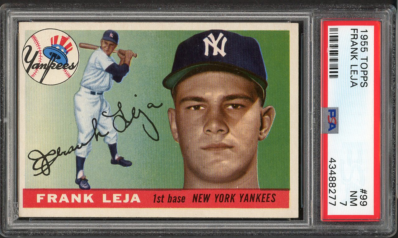 1955 Topps Baseball #099 Frank Leja Yankees PSA 7 NM 562032