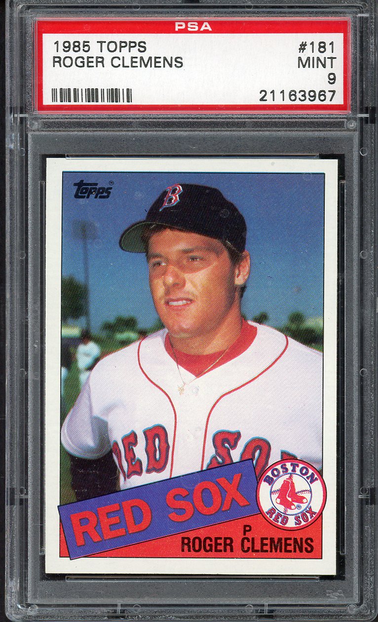 1985 Topps #181 Roger Clemens Red Sox PSA 9 MINT 562038