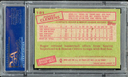 1985 Topps #181 Roger Clemens Red Sox PSA 9 MINT 562038