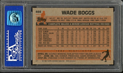 1983 Topps #498 Wade Boggs Red Sox PSA 8 NM/MT 562040