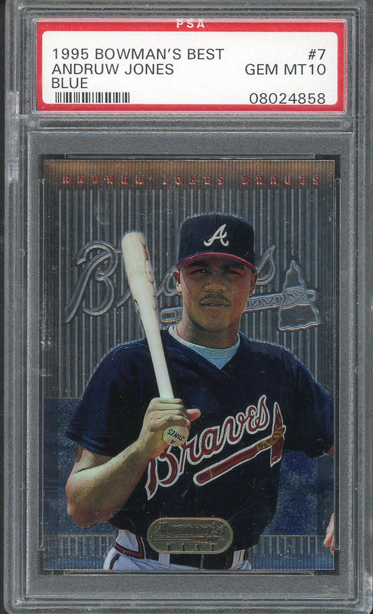 1995 Bowman Best #007 Andruw Jones Braves PSA 10 GEM MINT Blue 562050