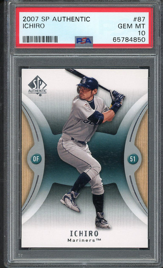 2007 SP Authentic #087 Ichiro Suzuki Mariners PSA 10 GEM MINT 562054