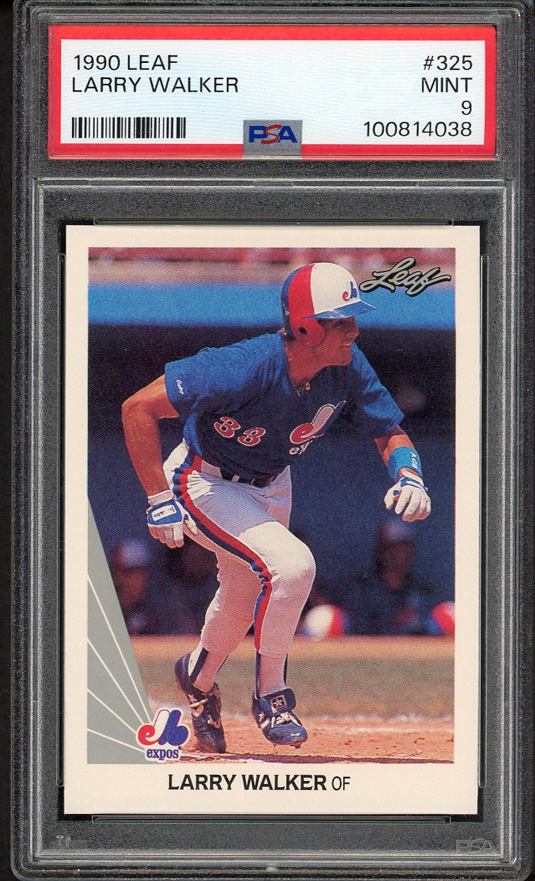 1990 Leaf #325 Larry Walker Expos PSA 9 MINT 562055