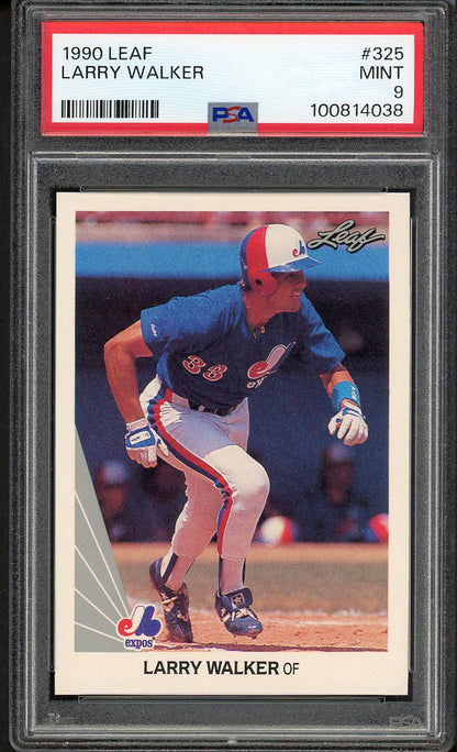 1990 Leaf #325 Larry Walker Expos PSA 9 MINT 562055