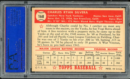 1952 Topps Baseball #168 Charlie Silvera Yankees PSA 6 EX-MT 562059
