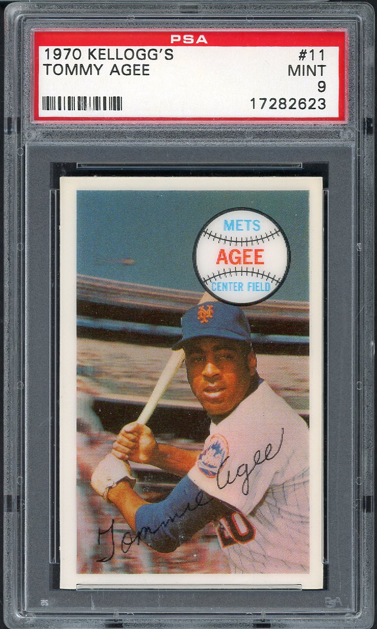 1970 Kelloggs Baseball #011 Tommie Agee Mets PSA 9 MINT 562072