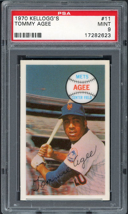 1970 Kelloggs Baseball #011 Tommie Agee Mets PSA 9 MINT 562072