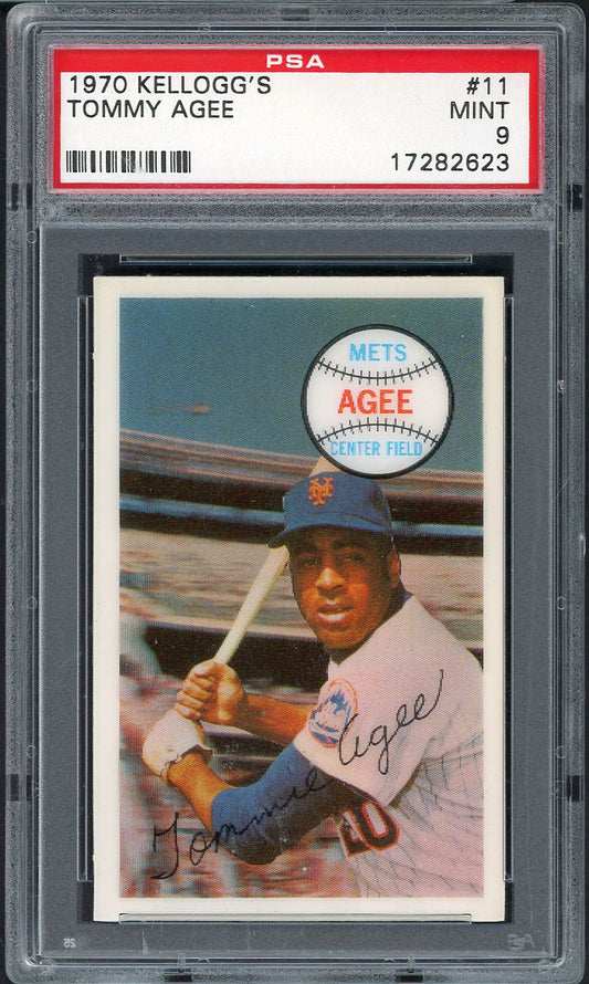 1970 Kelloggs Baseball #011 Tommie Agee Mets PSA 9 MINT 562072