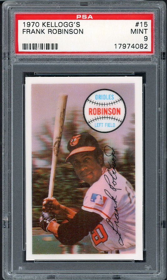 1970 Kelloggs Baseball #015 Frank Robinson Orioles PSA 9 MINT 562076