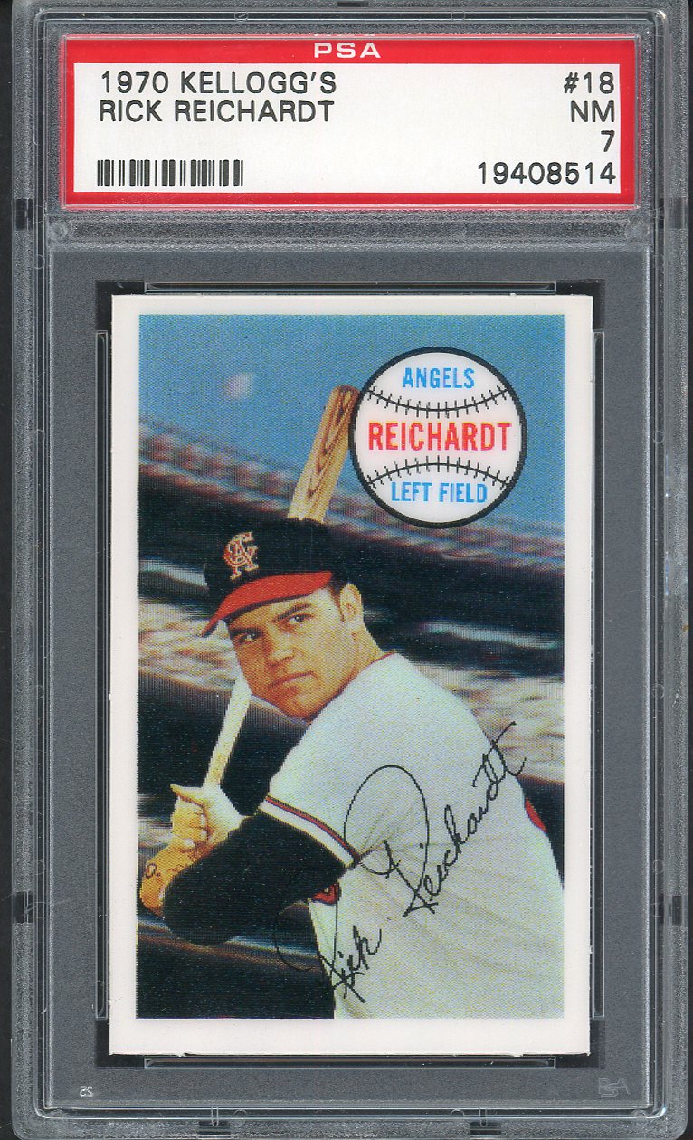 1970 Kelloggs Baseball #018 Rick Reichardt Angels PSA 7 NM 562079