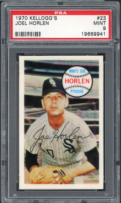 1970 Kelloggs Baseball #023 Joe Horlen White Sox PSA 9 MINT 562084