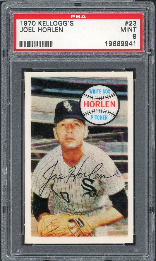 1970 Kelloggs Baseball #023 Joe Horlen White Sox PSA 9 MINT 562084