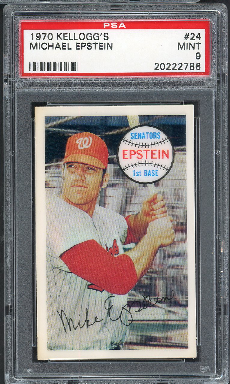 1970 Kelloggs Baseball #024 Mike Epstein Senators PSA 9 MINT 562085
