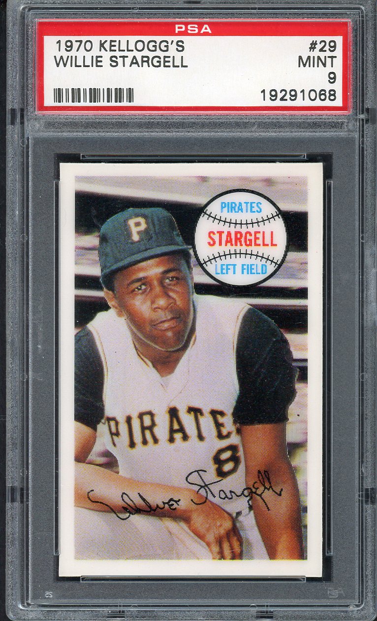 1970 Kelloggs Baseball #029 Willie Stargell Pirates PSA 9 MINT 562090