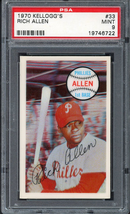 1970 Kelloggs Baseball #033 Dick Allen Phillies PSA 9 MINT 562094