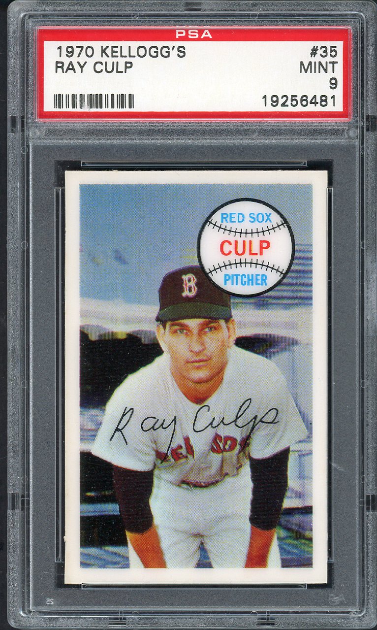 1970 Kelloggs Baseball #035 Ray Culp Red Sox PSA 9 MINT 562096