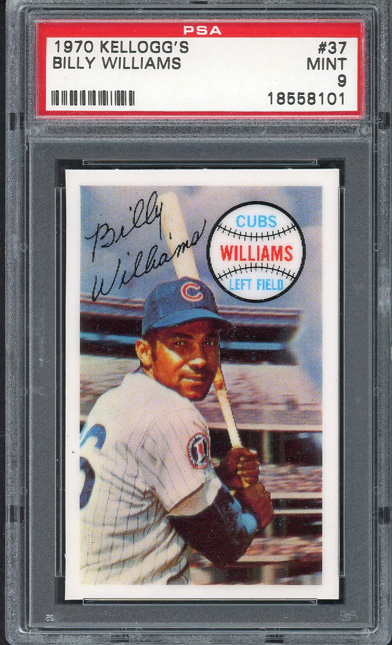 1970 Kelloggs Baseball #037 Billy Williams Cubs PSA 9 MINT 562098