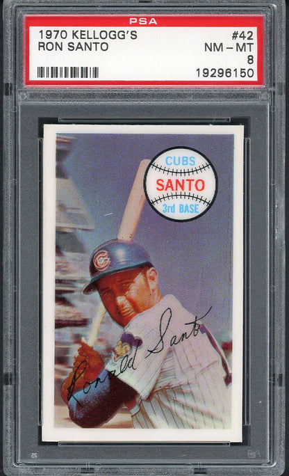 1970 Kelloggs Baseball #042 Ron Santo Cubs PSA 8 NM/MT 562103