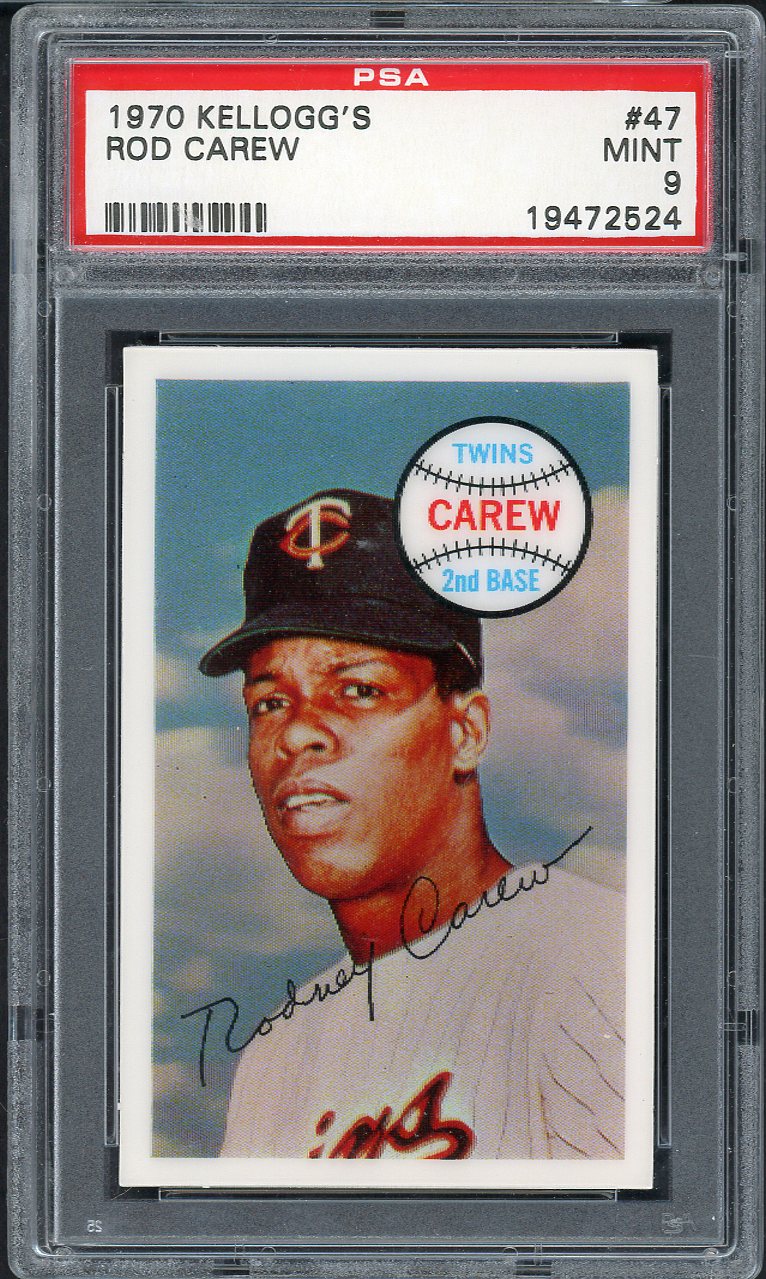 1970 Kelloggs Baseball #047 Rod Carew Twins PSA 9 MINT 562108