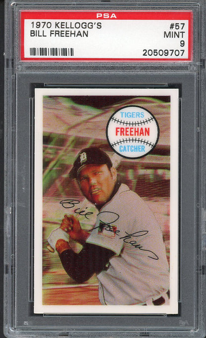1970 Kelloggs Baseball #057 Bill Freehan Tigers PSA 9 MINT 562118