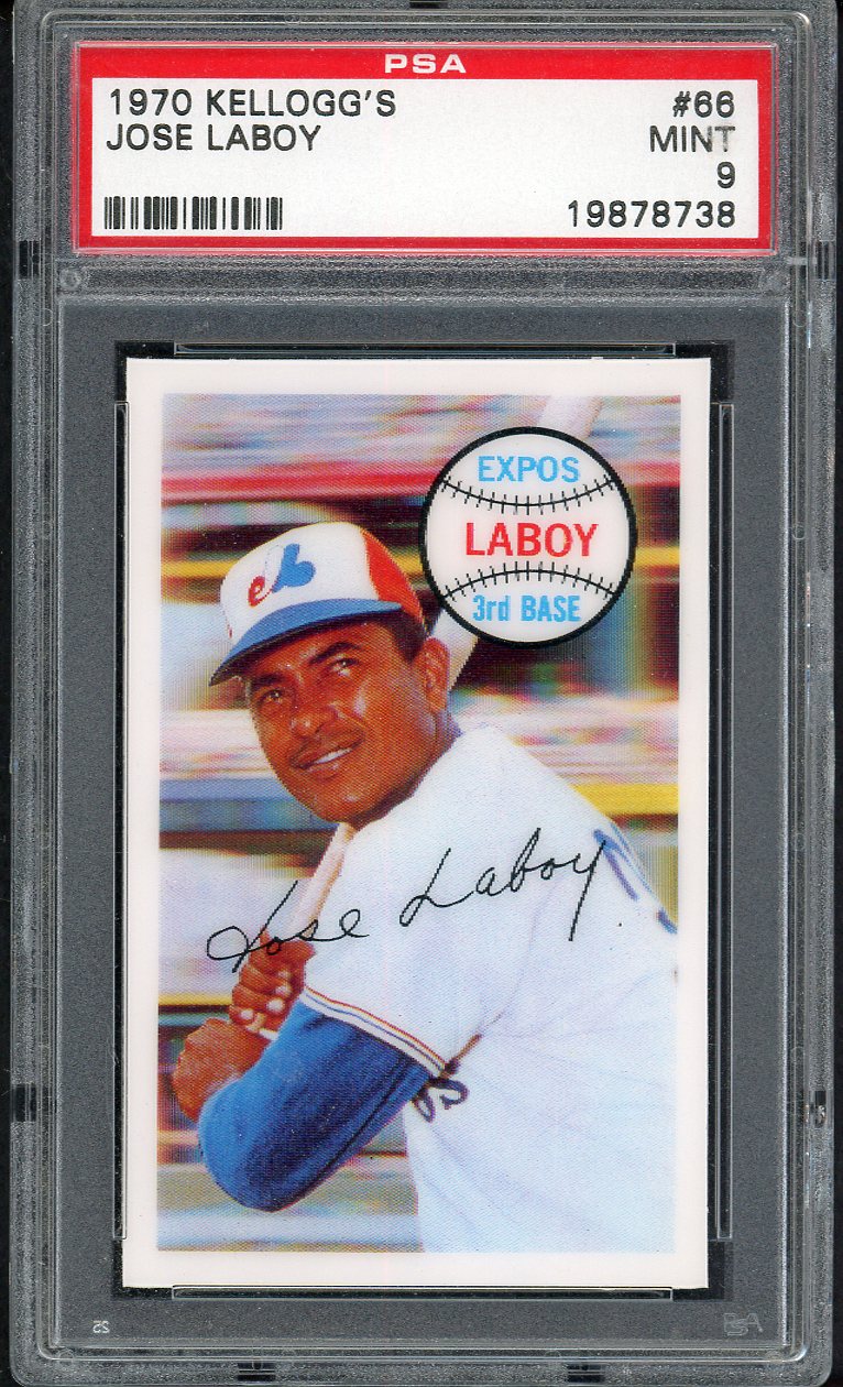 1970 Kelloggs Baseball #066 Jose Laboy Expos PSA 9 MINT 562127