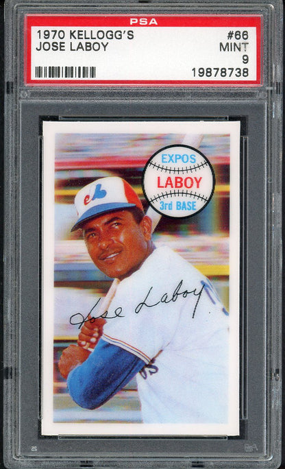 1970 Kelloggs Baseball #066 Jose Laboy Expos PSA 9 MINT 562127