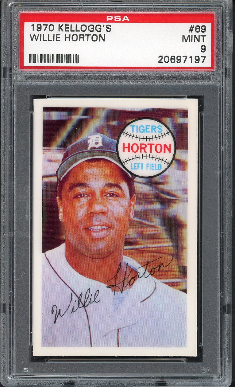1970 Kelloggs Baseball #069 Willie Horton Tigers PSA 9 MINT 562130