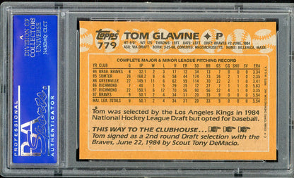 1988 Topps #779 Tom Glavine Braves PSA 10 GEM MINT 562138