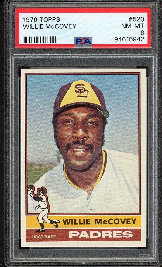 1976 Topps Baseball #520 Willie McCovey Padres PSA 8 NM/MT 562139