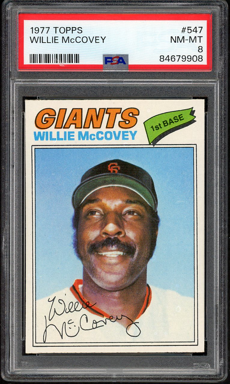 1977 Topps Baseball #547 Willie McCovey Giants PSA 8 NM/MT 562140