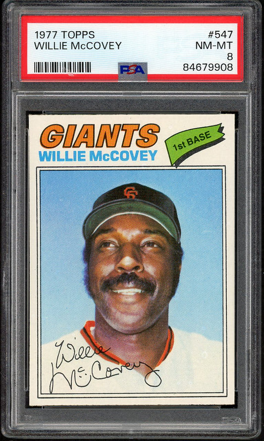 1977 Topps Baseball #547 Willie McCovey Giants PSA 8 NM/MT 562140