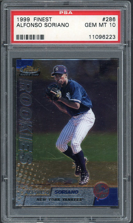 1999 Topps Finest #286 Alfonso Soriano Yankees PSA 10 GEM MINT 562141