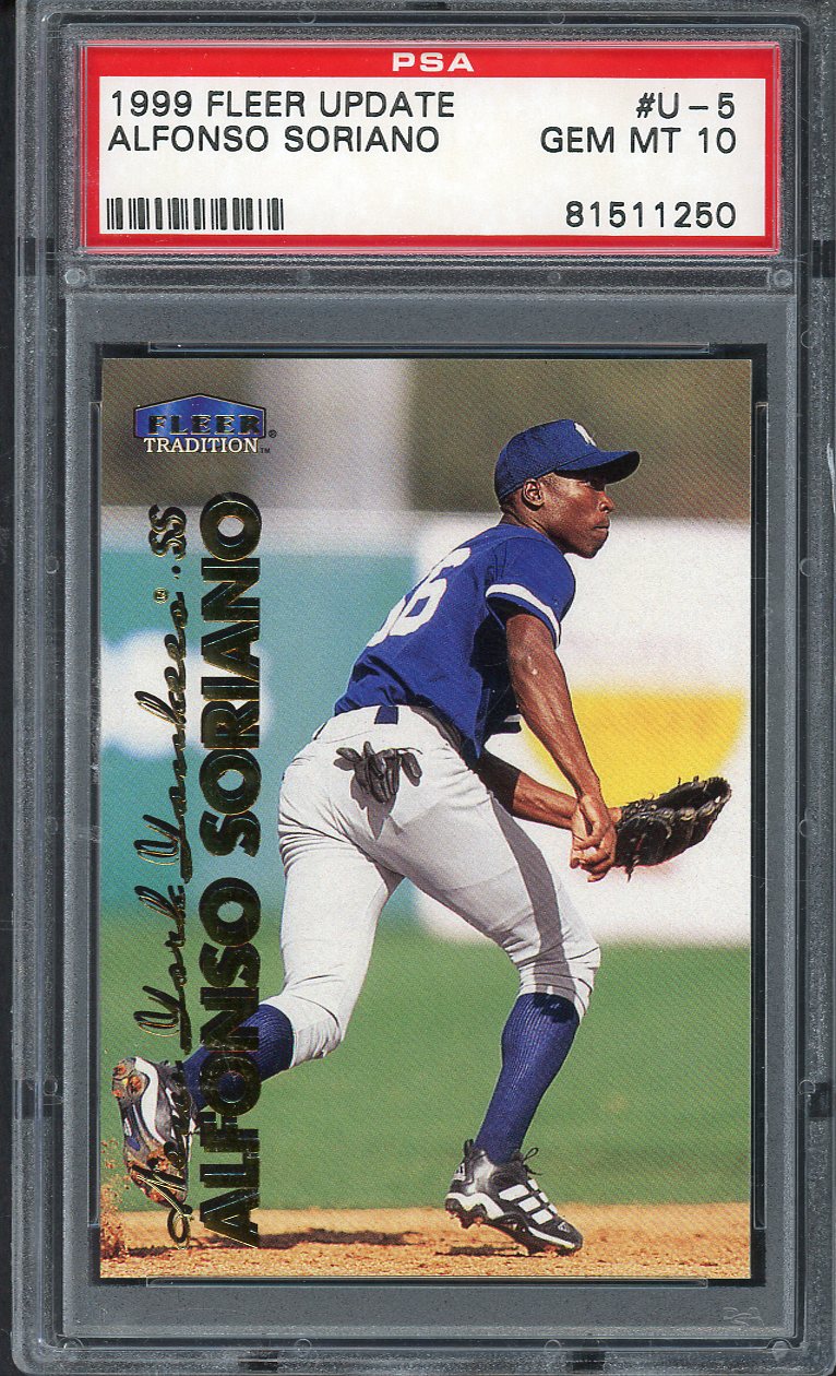 1999 Fleer Update #U5 Alfonso Soriano Yankees PSA 10 GEM MINT 562142
