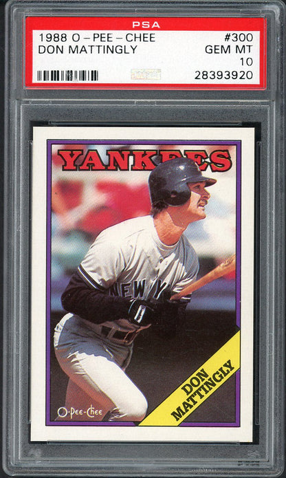 1988 O Pee Chee #300 Don Mattingly Yankees PSA 10 GEM MINT 562144