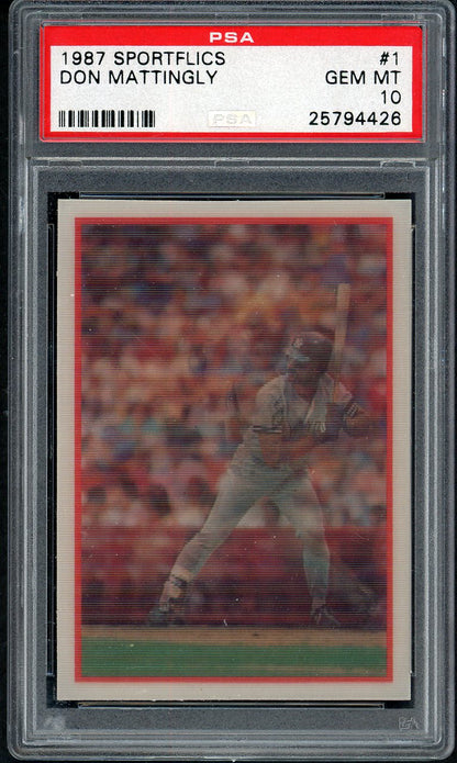 1987 Sportflics #001 Don Mattingly Yankees PSA 10 GEM MINT 562145