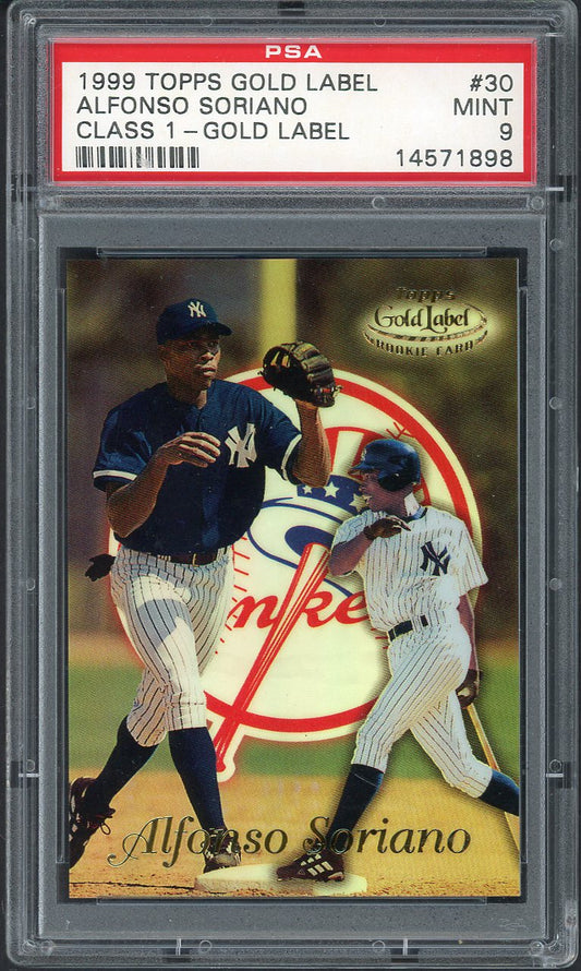 1999 Topps Gold Label #030 Alfonso Soriano Yankees PSA 9 MINT 562148