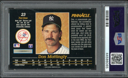 1993 Pinnacle #023 Don Mattingly Yankees PSA 8 NM/MT 562151