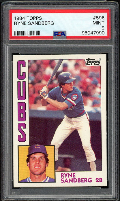 1984 Topps #596 Ryne Sandberg Cubs PSA 9 MINT 562152