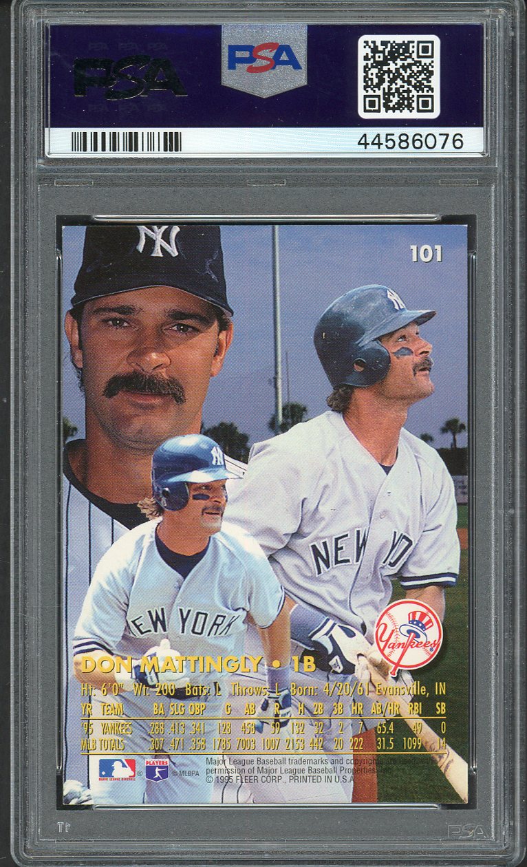 1996 Fleer Ultra #101 Don Mattingly Yankees PSA 8 NM/MT 562155