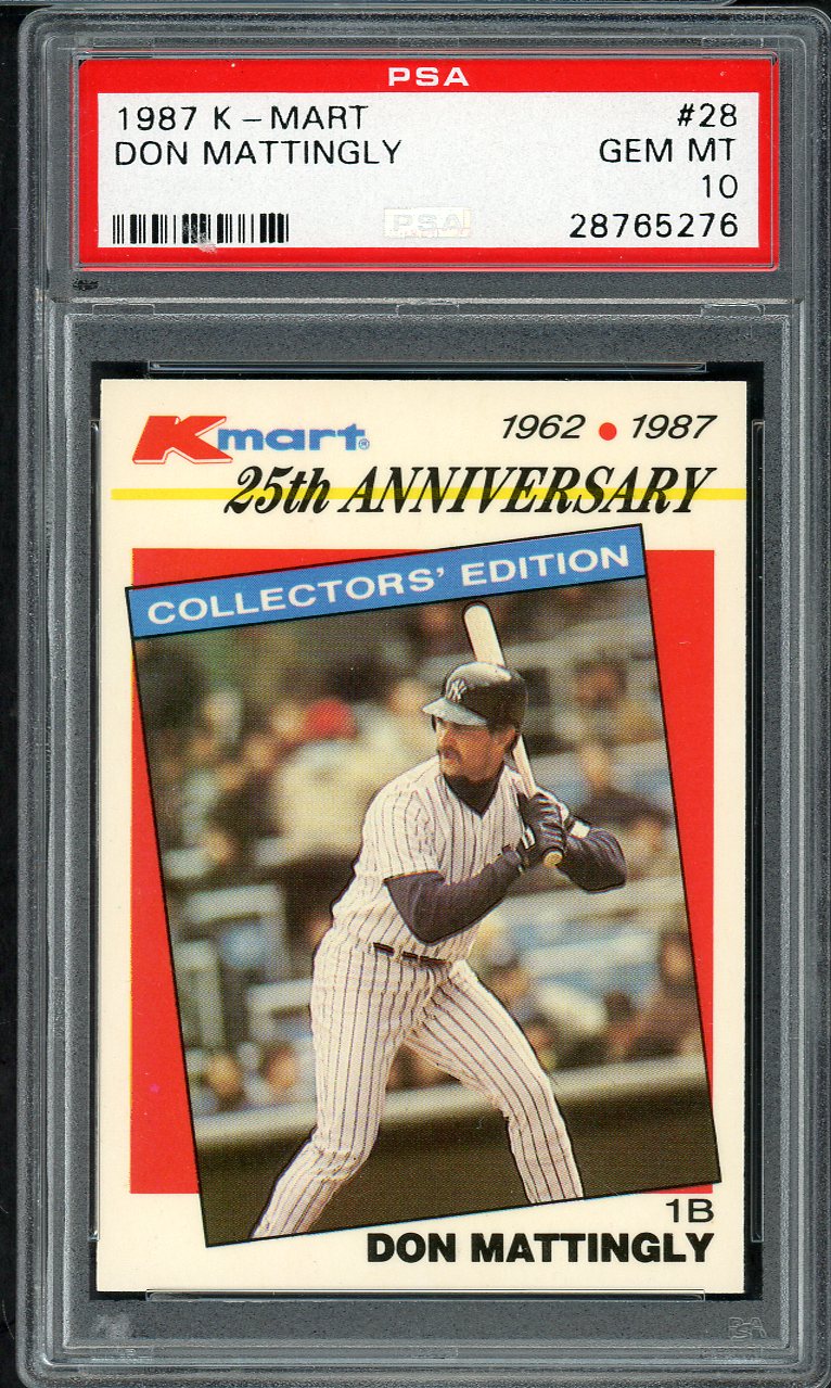 1987 KMart #028 Don Mattingly Yankees PSA 10 GEM MINT 562156