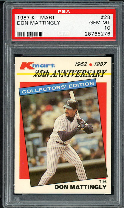 1987 KMart #028 Don Mattingly Yankees PSA 10 GEM MINT 562156