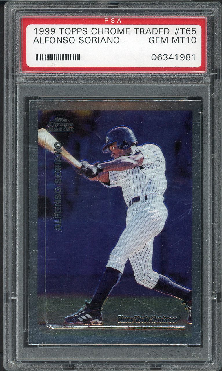 1999 Topps Chrome Traded #T65 Alfonso Soriano Yankees PSA 10 GEM MINT 562160