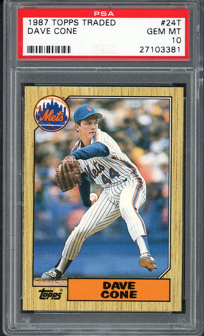 1987 Topps Traded #24T David Cone Mets PSA 10 GEM MINT 562162