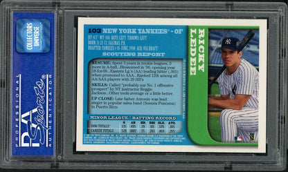 1997 Bowman Chrome #103 Ricky Ledee Yankees PSA 9 MINT 562164
