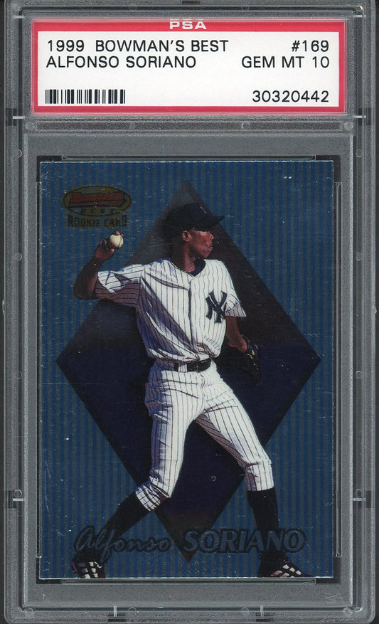1999 Bowman Best #169 Alfonso Soriano Yankees PSA 10 GEM MINT 562167