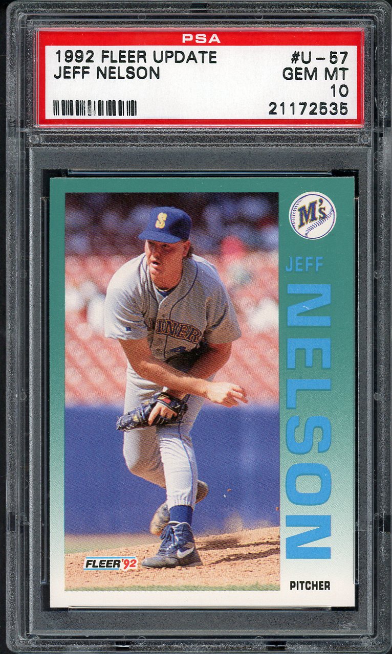 1992 Fleer Update #U57 Jeff Nelson Mariners PSA 10 GEM MINT 562168