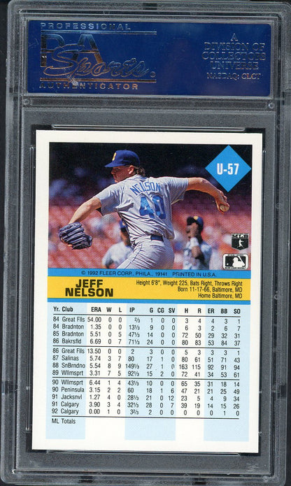 1992 Fleer Update #U57 Jeff Nelson Mariners PSA 10 GEM MINT 562168