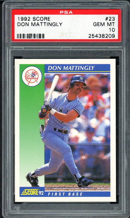 1992 Score #023 Don Mattingly Yankees PSA 10 GEM MINT 562172